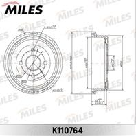 Барабан тормозной daewoo nexia/lanos/espero/opel astra f/kadet e k110764