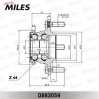 Ступица с подшипником HYUNDAI ELANTRA/KIA CERATO 01-09 задняя DB83059