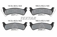 Колодки тормозные дисковые задние 2437701 от производителя TEXTAR