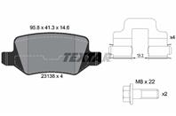 Колодки тормозные дисковые задние 2313803 от компании TEXTAR