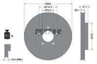 92197703_диск тормозной передний! mazda tribute 2