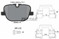 Колодки тормозные дисковые задние 2508501 от производителя TEXTAR