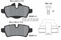 Колодки тормозные дисковые задние 2428901 от фирмы TEXTAR