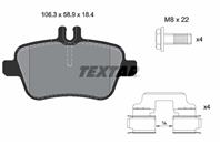 Колодки тормозные дисковые задние 2484801 от компании TEXTAR