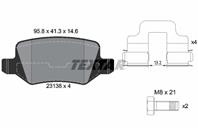 Колодки тормозные дисковые 2313805 от фирмы TEXTAR