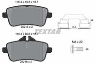 Колодки тормозные дисковые задние 2521501 от компании TEXTAR