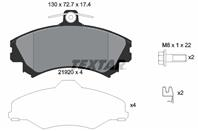 Колодки тормозные дисковые передние 2192003 от фирмы TEXTAR