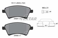 Колодки тормозные дисковые передние 2439101 от производителя TEXTAR