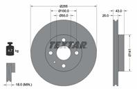 Диск тормозной передний вентилируемый TOYOTA YARIS/GEELY MK