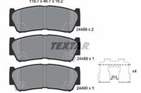 Тормозные дисковые колодки задние антискрип 2448801 от производителя TEXTAR