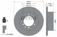 Диск тормозной задний NISSAN PATROL 88-00 315.8x18x6