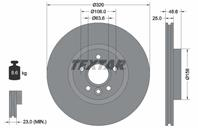 Диск тормозной FORD FOCUS II (DA_)  07/04 - 09/12 FOCUS III  07/10 - FOCUS III Turnier  07/10 - KA+ 