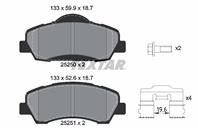 Колодки тормозные дисковые передние 2525001 от производителя TEXTAR