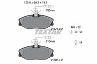 Колодки тормозные дисковые передние 2167403 от производителя TEXTAR