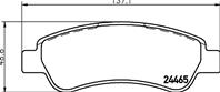 Колодки тормозные CITROEN JUMPER/FIAT DUCATO/PEUGEOT BOXER (250) 06- задние