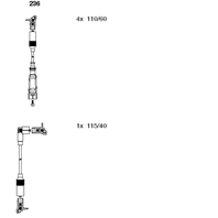 Br-236_к-кт проводов! audi 100 2.0 aad/abk 91&gt