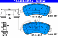 13.0460-3852.2_=FDB4219=GDB1798=1377 00 !колодки дисковые п. MB X204 3.0/3.2CDI