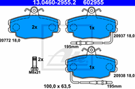 13.0460-2955.2_=141 02!колодки дисковые п. Renault Megan 1.4-2.0i/1.9TDi 96&gt