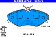 13.0460-2870.2_=834 10=223626 !колодки дисковые п. Renault Trafic CDi80/CDi101