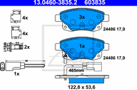 13.0460-3835.2_[1433958] !колодки дисковые з. Ford Transit 2.2TDCi/2.4TDCi/2.3