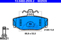 13.0460-2935.2_=297 00=FDB676 !колодки дисковые з. Volvo 740/780/940/960/XC70/C