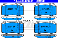 13.0460-4990.2_!колодки дисковые п. MB W220/W211