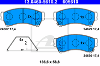 13.0460-5610.2_=FDB4062=D3146M-01 [GSYD3328ZA] !колодки дисковые п. Mazda 6 1.8