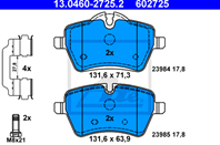 13.0460-2725.2_=1277 00 !колодки дисковые п. BMW Mini Cooper 1.6i/D 06&gt