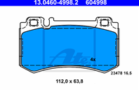Колодки зад mer c219/w211/w220/c215/r230 5.4-6.0 01-