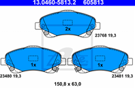 13.0460-5813.2_=1046 02=FDB1648 [0446505130] !колодки дисковые п. Toyota Avensi