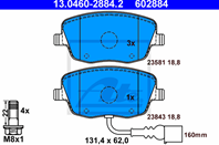 13.0460-2884.2_=P85077=GDB1472=775 00 !колодки дисковые п. Skoda Fabia 2.0i 16V