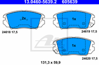 K-кt колодки пер hyu sonata 2.4-3.3i/2.0crdi/2.2crdi 05-