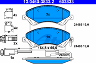 13.0460-3833.2_=1251 02 !колодки дисковые п. Ford Transit/Tourneo Connect 2.2TD