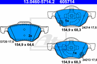 13.0460-5714.2_=D5125M-01=1068 02 [45022SEAE01] !колодки дисковые п. Honda Acco