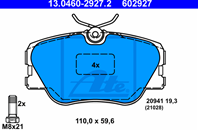 13.0460-2927.2_ 189 02 FDB415 !колодки дисковые п.