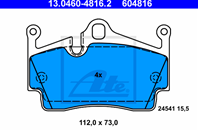 Колодки тормозные дисковые задн  PORSCHE: BOXSTER 2.7/S 3.4 12-  BOXSTER 2.7/2.9 04-  CAYMAN 2.7/S ...