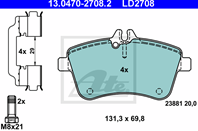 Колодки пер mer w169/w245 [169.034/245.208] 04- (c