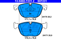 13.0460-7231.2 fdb4052 [34116778403] !колодки дисковые п. bmw x5 e70 3.0 07