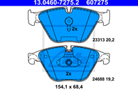 Тормозные колодки передние BMW F07GT/F10/F18 03.11-&gt