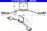 Комплект монтажный тормозных колодок VOLVO S60 2.0 T.2.3 T5.2.4.2.4 A