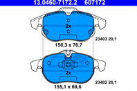 13.0460-7172.2_=888 00=573089B !колодки дисковые п. Opel Vectra C/Signum 1.8i-2