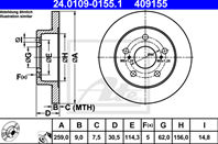 24.0109-0155.1_диск тормозной задний! Toyota Auri