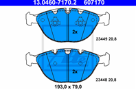 13.0460-7170.2_=958 00 !колодки дисковые п. bmw e53 x-5 4.6is 02-03