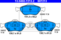 13.0460-7213.2_=FDB1890 [044650D050] !колодки дисковые п. Toyota Yaris 1.0/1.3