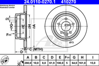 24.0110-0270.1_диск тормозной задний! rover 75 1.