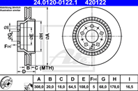 24.0120-0122.1_диск тормозной задний! volvo xc90 2.5t/d5/t6 02&gt