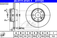 24.0111-0141.1_диск тормозной передний! без ABS Opel Astra 1.2 16V 98&gt