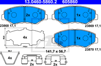 13.0460-5860.2_=P28035=899 00=FDB1658=D5128M-01 !колодки дисковые п. Honda CR-V