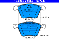 13.0460-7243.2_ GDB1684 !колодки дисковые п. Ford