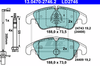 Колодки audi a4/a5/q5 07- пер (ceramic)